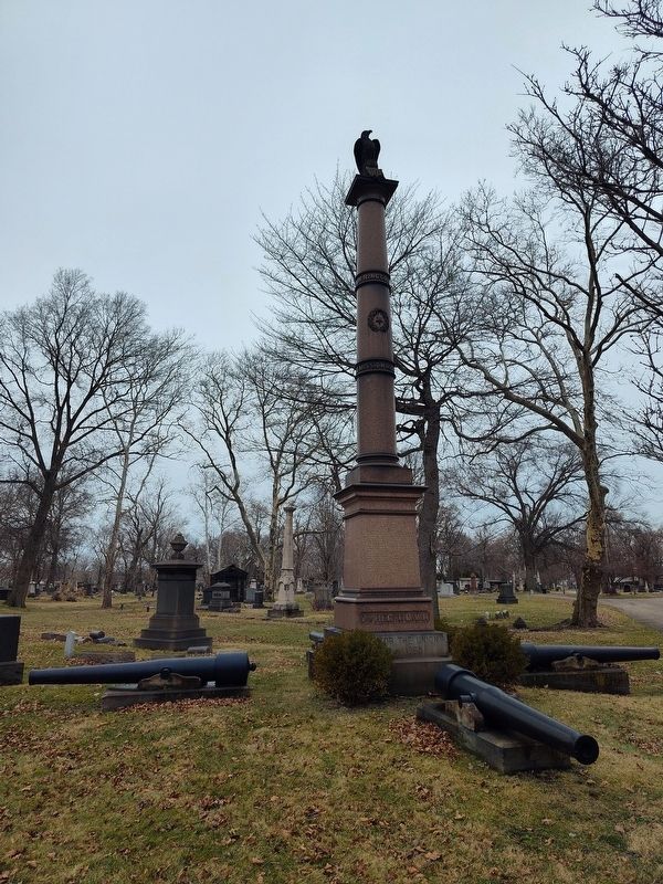 Woodland Cemetery Civil War Memorial image. Click for full size.