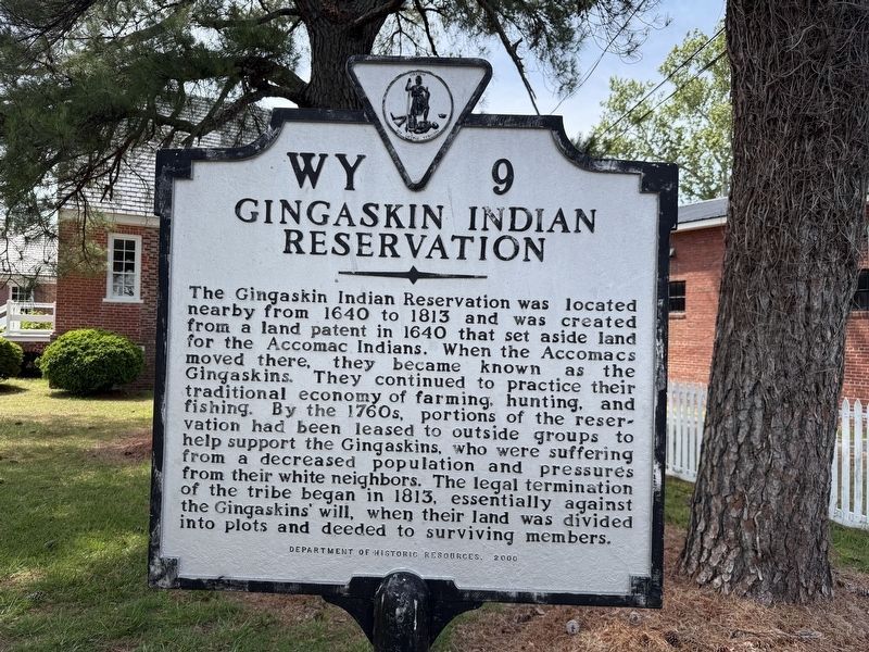 Gingaskin Indian Reservation Marker image. Click for full size.