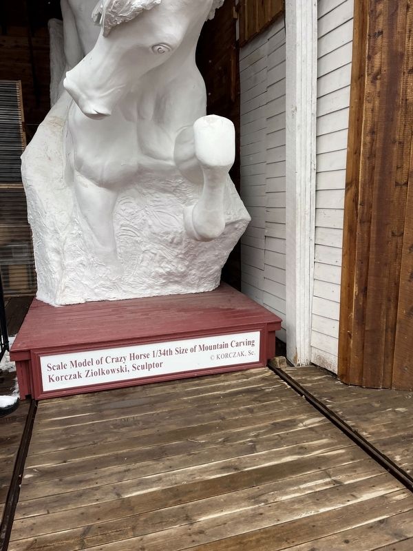 Scale Model of Crazy Horse Marker. Click for full size. Scale Model of Crazy Horse Marker image. Click for full size.