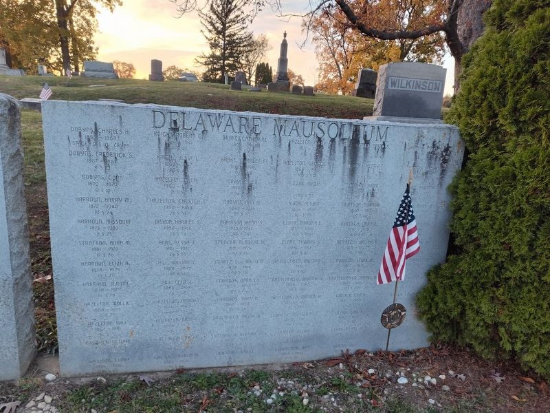Delaware Mausoleum Marker. Click for full size. Delaware Mausoleum Marker image. Click for full size.