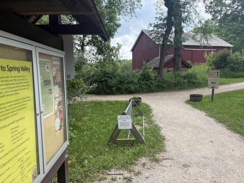 Welcome to Spring Valley Marker at Volkening Heritage Farm. Click for full size. Welcome to Spring Valley Marker at Volkening Heritage Farm image. Click for full size.