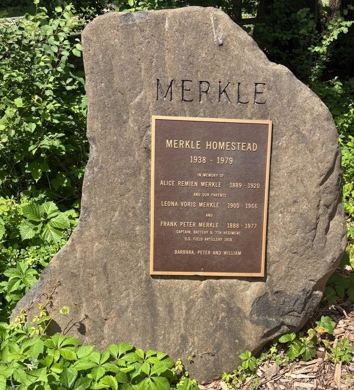 Merkle Homestead Marker. Click for full size. Merkle Homestead Marker image. Click for full size.