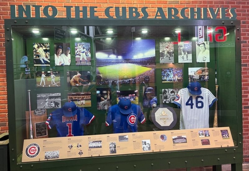 Into the Cubs Archives Marker. Click for full size. Into the Cubs Archives Marker image. Click for full size.