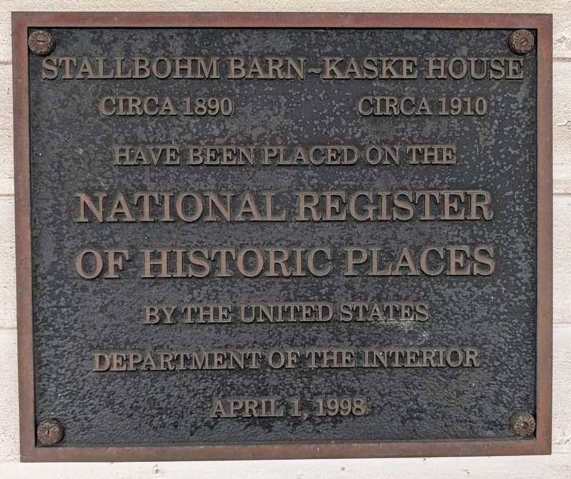 Stallbohm Barn∼Kaske House Marker. Click for full size. Stallbohm Barn∼Kaske House Marker image. Click for full size.