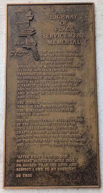 Highway of Flags Servicemen's Memorial Marker image. Click for full size.