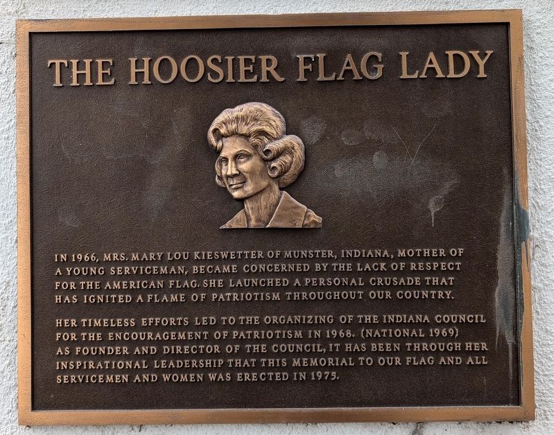 The Hoosier Flag Lady Marker image. Click for full size.