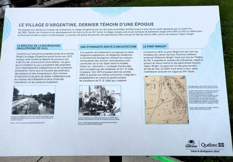 Le village d'Argentine, dernier témoin d'une époque Marker. Click for full size. Le village d'Argentine, dernier témoin d'une époque Marker image. Click for full size.