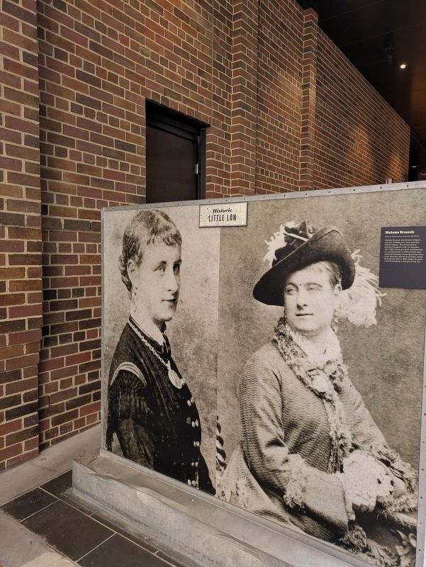 Madame Brussels Marker with photo. Click for full size. Madame Brussels Marker with photo image. Click for full size.