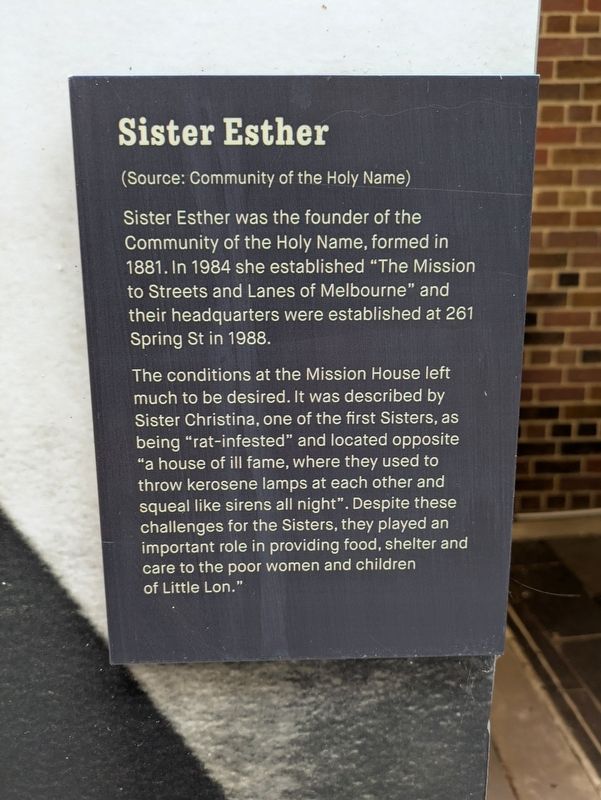 Sister Esther Marker image. Click for full size.