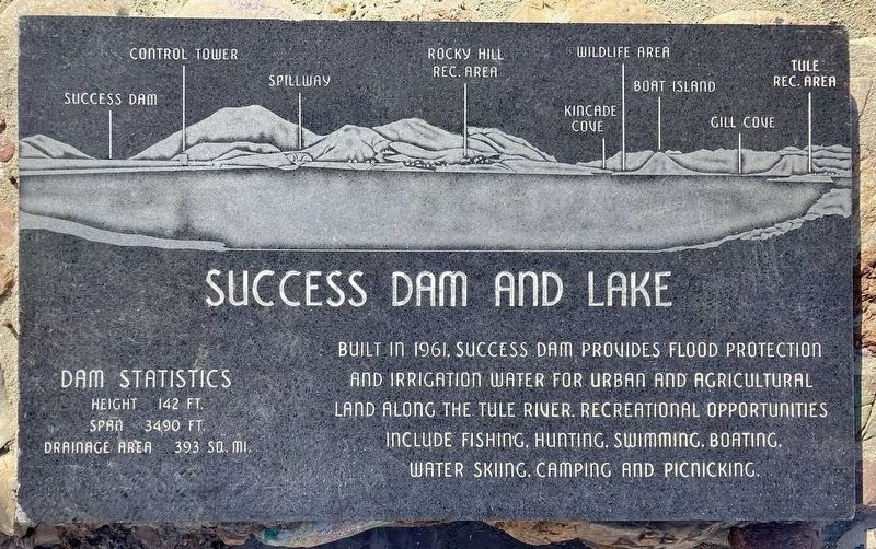 Success Dam and Lake Marker image. Click for full size.