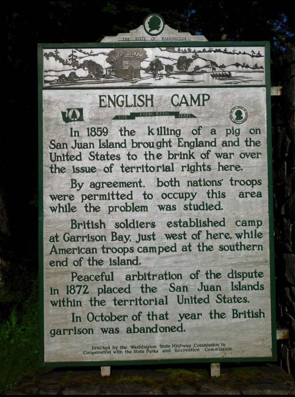 English Camp Marker image. Click for full size.