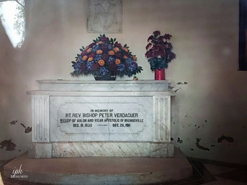 Bishop Peter Verdaguer Marker Burial crypt (inside of Mausoleum) image. Click for full size.