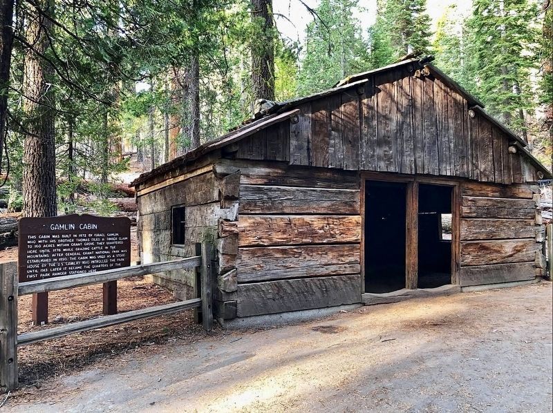 Gamlin Cabin and Marker. Click for full size. Gamlin Cabin and Marker image. Click for full size.