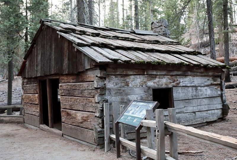 Gamlin Cabin and Interpretive Sign. Click for full size. Gamlin Cabin and Interpretive Sign image. Click for full size.