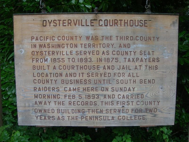 Oysterville Courthouse Marker image. Click for full size.