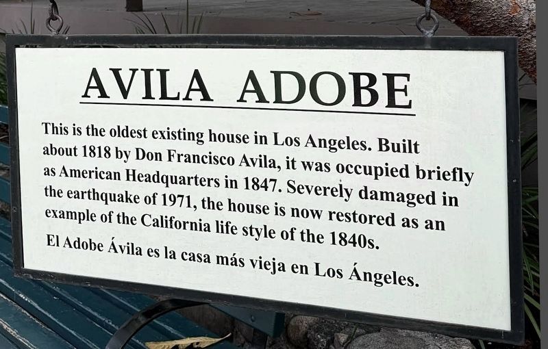 Avila Adobe Marker. Click for full size. Avila Adobe Marker image. Click for full size.