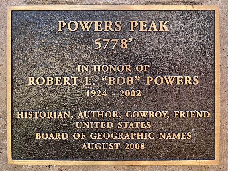 Bob Powers Marker image. Click for full size.