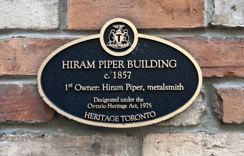 Hiram Piper Building Marker. Click for full size. Hiram Piper Building Marker image. Click for full size.