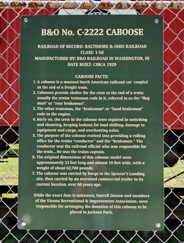 B&O No. C-2222 Caboose Marker. Click for full size. B&O No. C-2222 Caboose Marker image. Click for full size.