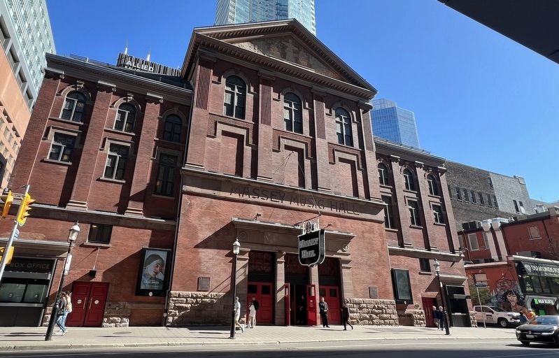 Massey Hall Marker image. Click for full size.