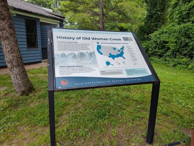 History of Old Woman Creek Marker image. Click for full size.