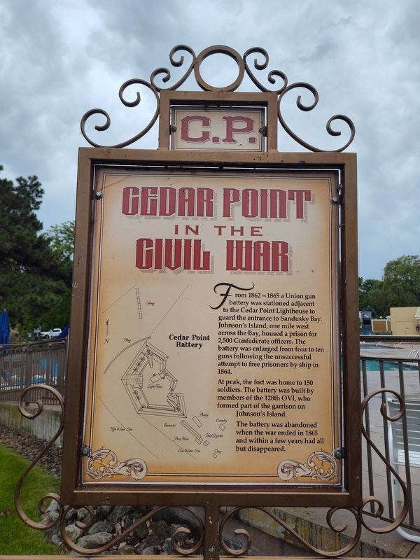 Cedar Point in the Civil War Marker. Click for full size. Cedar Point in the Civil War Marker image. Click for full size.