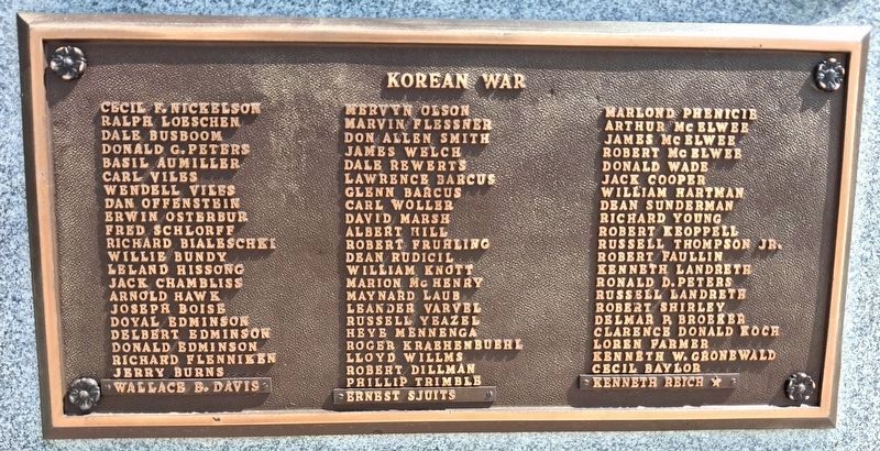 Saint Joseph-Ogden High School Veterans Memorial image. Click for full size.