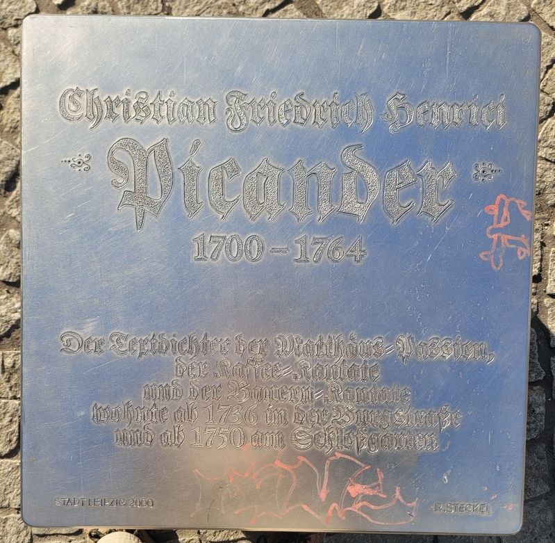Christian Friedrich Henrici Marker image. Click for full size.
