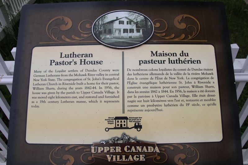 Lutheran Pastor's House Marker image. Click for full size.