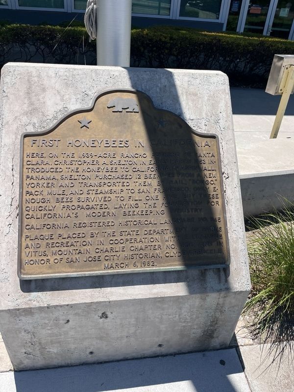 First Honeybees in California Marker. Click for full size. First Honeybees in California Marker image. Click for full size.