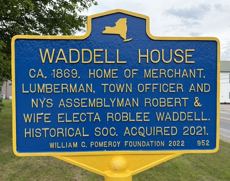 Waddell House Marker. Click for full size. Waddell House Marker image. Click for full size.