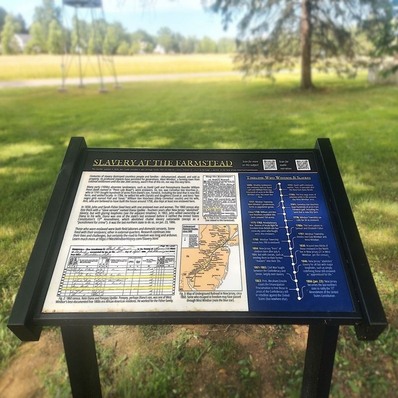 Slavery at the Farmstead Marker. Click for full size. Slavery at the Farmstead Marker image. Click for full size.