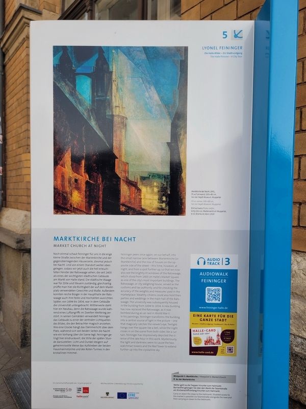 Marktkirche bei Nacht / Market Church at Night Marker. Click for full size. Marktkirche bei Nacht / Market Church at Night Marker image. Click for full size.