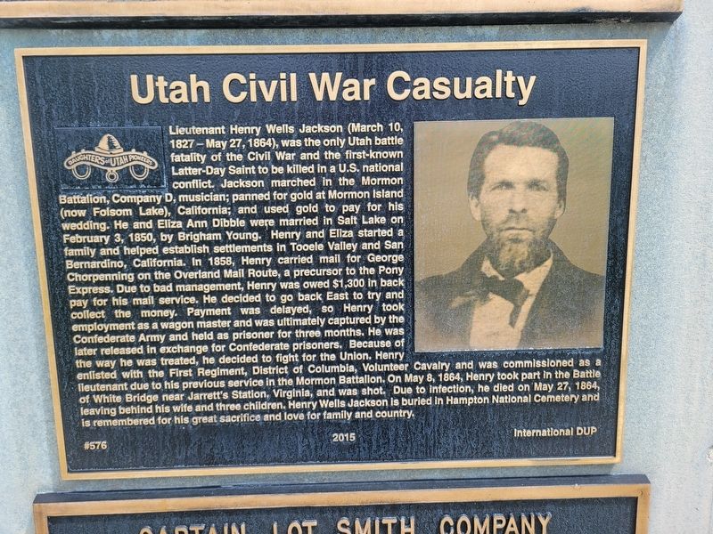 Utah Civil War Casualty Marker image. Click for full size.