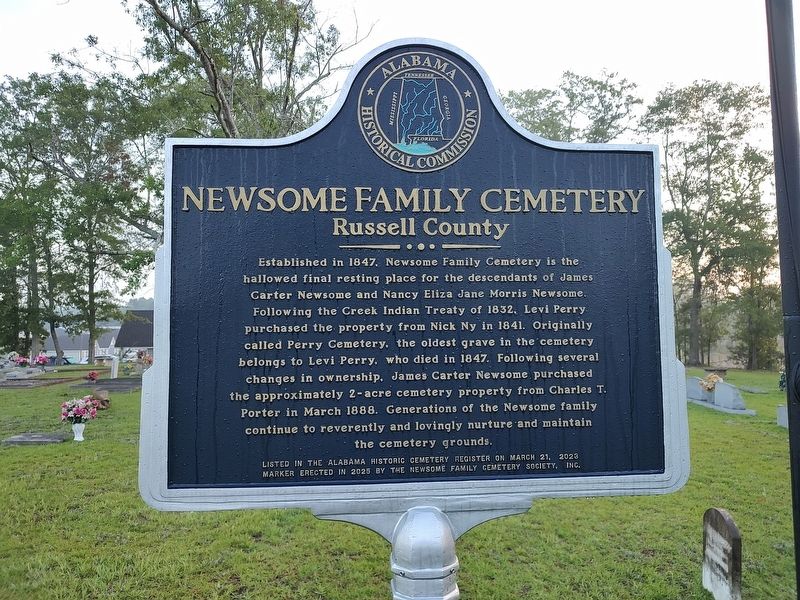 Newsome Family Cemetery Marker image. Click for full size.