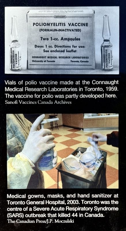 Public Health in Toronto marker photos and captions detail (right) image. Click for full size.