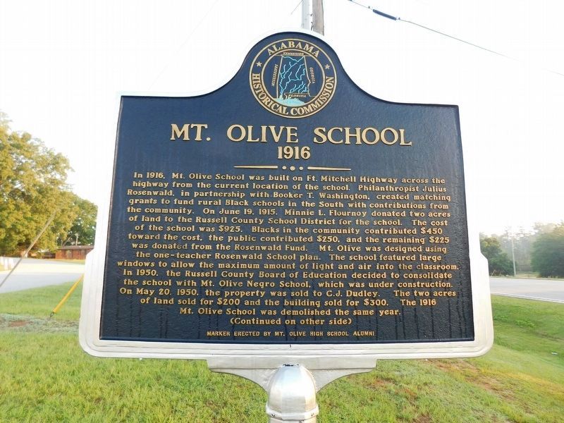 Mt. Olive School Marker (1916 side). Click for full size. Mt. Olive School Marker (1916 side) image. Click for full size.
