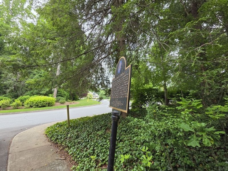 Buncombe Turnpike Marker and Dunroy Dr and Flatrock Fields Lane image. Click for full size.