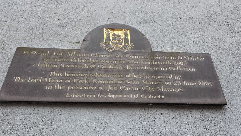 Cork Housing Scheme Opening Marker image. Click for full size.