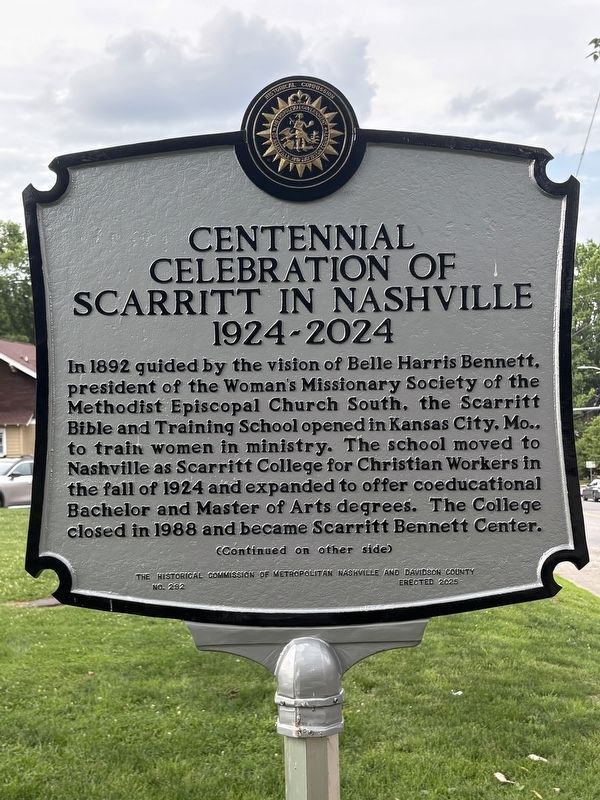 Centennial Celebration of Scarritt in Nashvile ( 1924 - 2024) Marker image. Click for full size.
