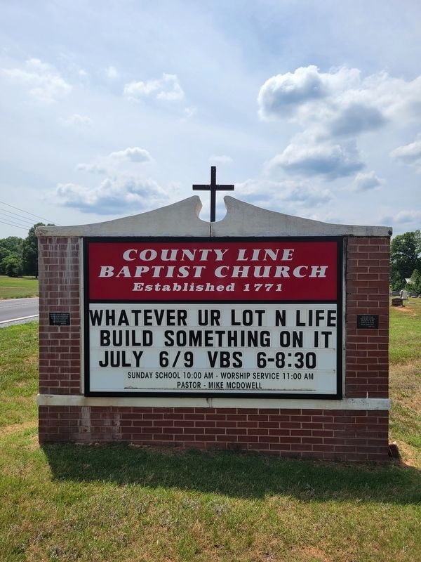County Line Baptist Church. Click for full size. County Line Baptist Church image. Click for full size.
