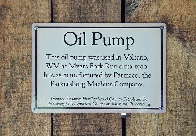 Oil Pump Marker image. Click for full size.