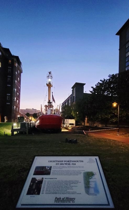 Lightship Portsmouth Marker. Click for full size. Lightship Portsmouth Marker image. Click for full size.