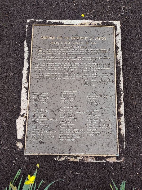 Campaign for the University of Dayton Marker. Click for full size. Campaign for the University of Dayton Marker image. Click for full size.