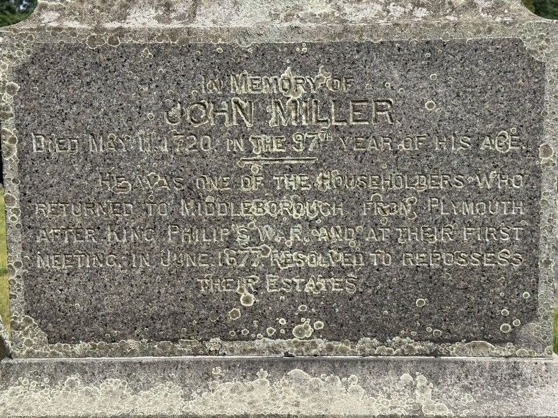 In Memory of John Miller Marker. Click for full size. In Memory of John Miller Marker image. Click for full size.