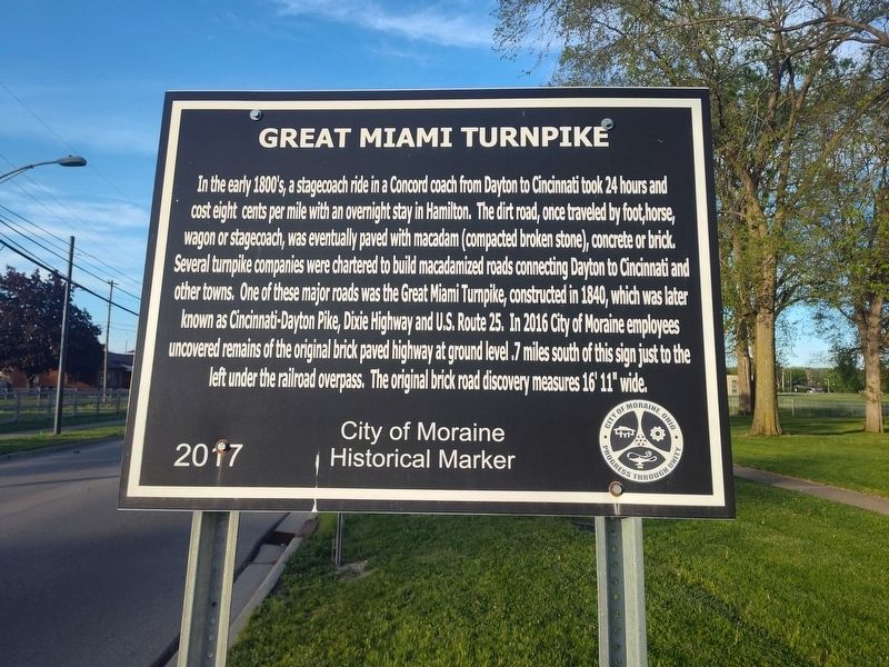 Great Miami Turnpike Marker image. Click for full size.