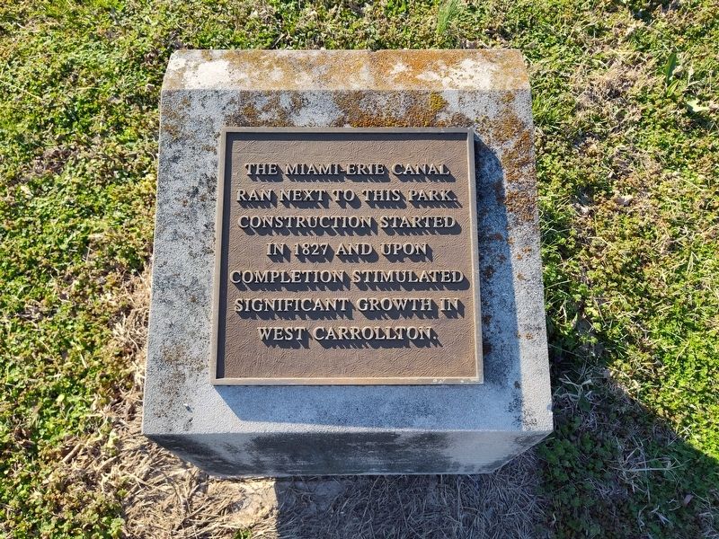 The Miami-Erie Canal Marker image. Click for full size.