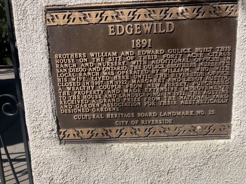 Edgewild Marker. Click for full size. Edgewild Marker image. Click for full size.