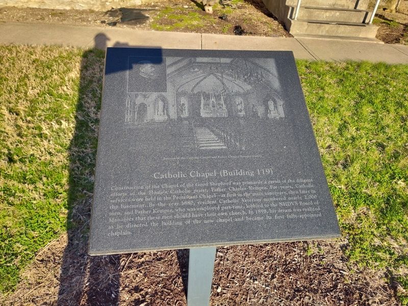 Catholic Chapel (Building 119) Marker. Click for full size. Catholic Chapel (Building 119) Marker image. Click for full size.