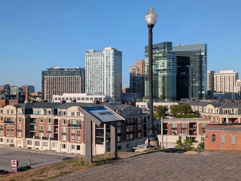 Federal Hill Marker and view from hill image. Click for full size.
